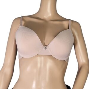 Lucky Brand Cream Light Padded T Shirt Bra Wired Adjustable Straps Women's 36C